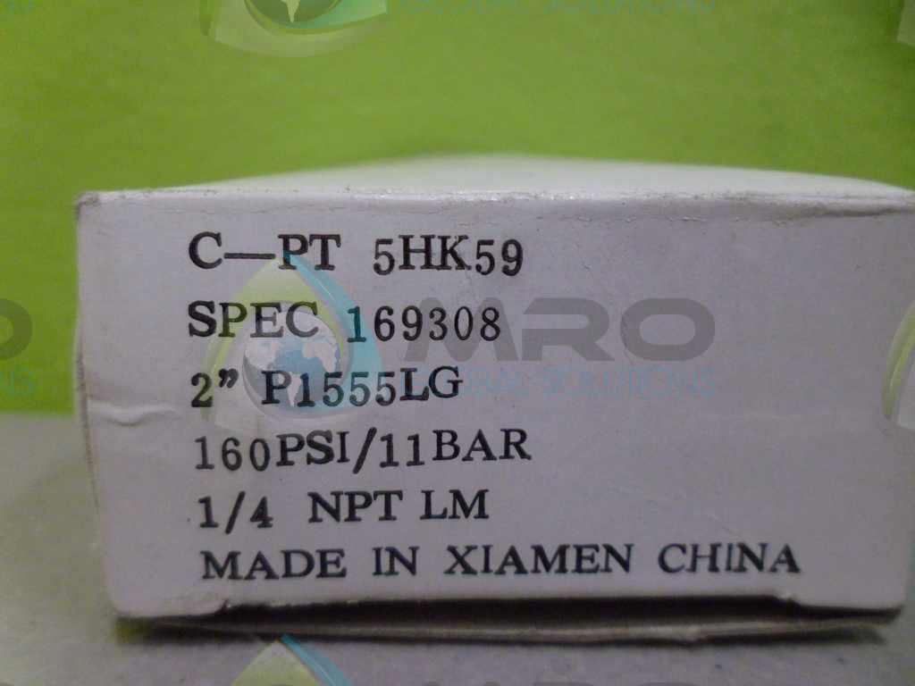 AMETEK P1555LG 160PSI/11BAR PRESSURE GAUGE *NEW IN BOX*