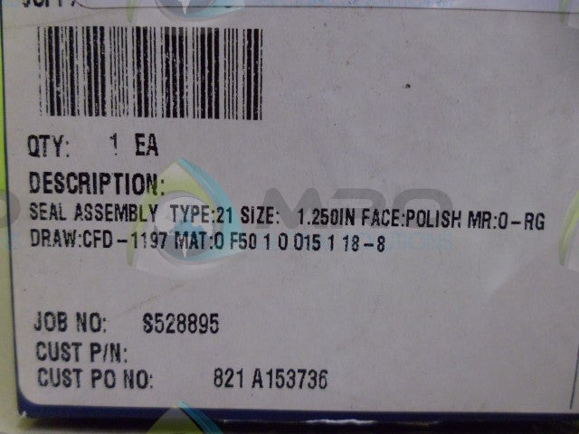 JOHN CRANE CFD-1197 1.250 inch SEAL KIT *NEW IN BOX*