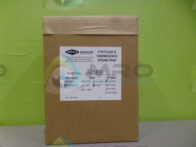 SPENCE 22088 STEAM TRAP REPAIR KIT *FACTORY SEALED*
