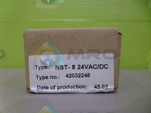 DUELCO NST-8 24VAC/DC EMENRGENCY STOP RELAY *FACTORY SEALED*