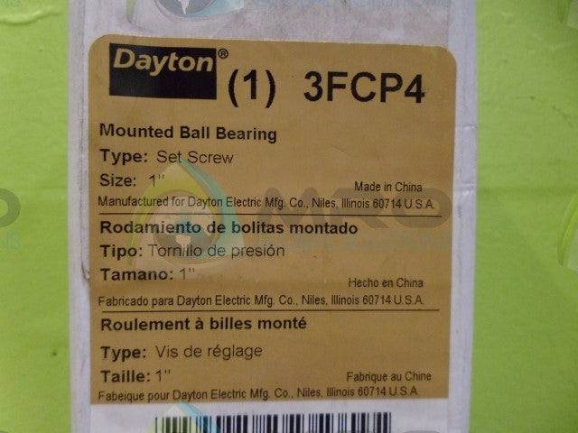 DAYTON 3FCP4 BALL BEARING *FACTORY SEALED*