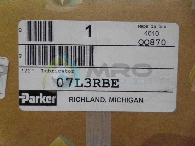 PARKER 07L3RBE LUBRICATOR *FACTORY SEALED*