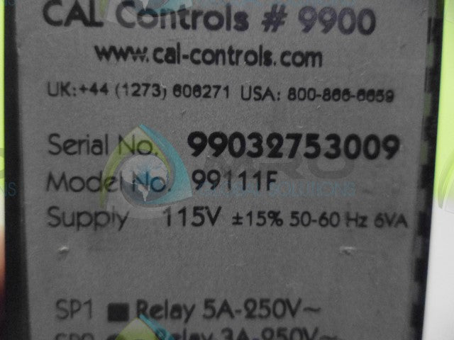 CAL CONTROLS 99111F TEMPERATURE CONTROLLER *NEW NO BOX*