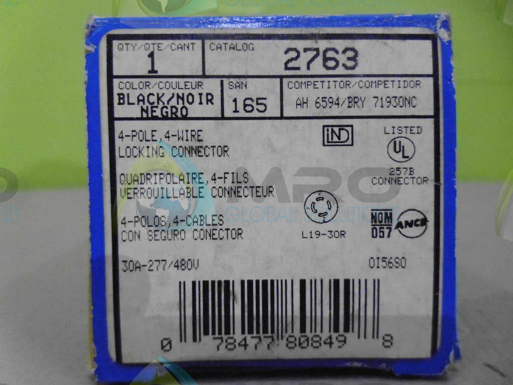 LEVITON 2763 LOCKING CONNECTOR *NEW IN BOX*