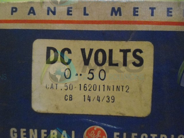GENERAL ELECTRIC 50-16201NTNT2 PANEL METER 0-50 VDC (AS PICTURED) *NEW IN BOX*