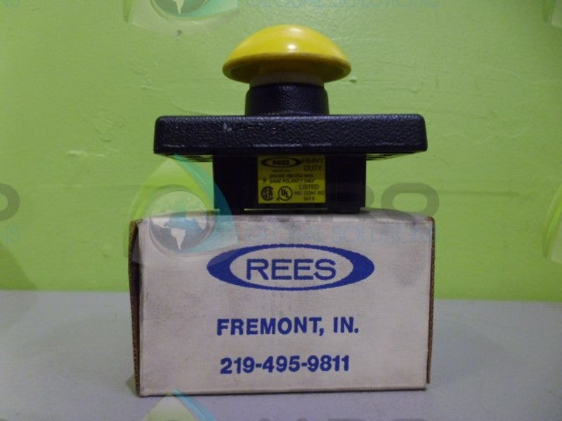 REES 00662-001 YELLOW PUSHBUTTON MUSHROOM PLUNGER *NEW IN BOX*