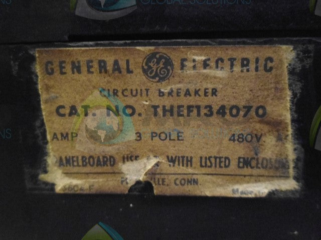 GENERAL ELECTRIC THEF134070 CIRCUIT BREAKER *USED*