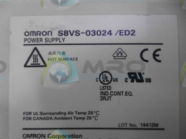 OMRON S8VS-03024 POWER SUPPLY 100-240VAC 0.9A *USED*