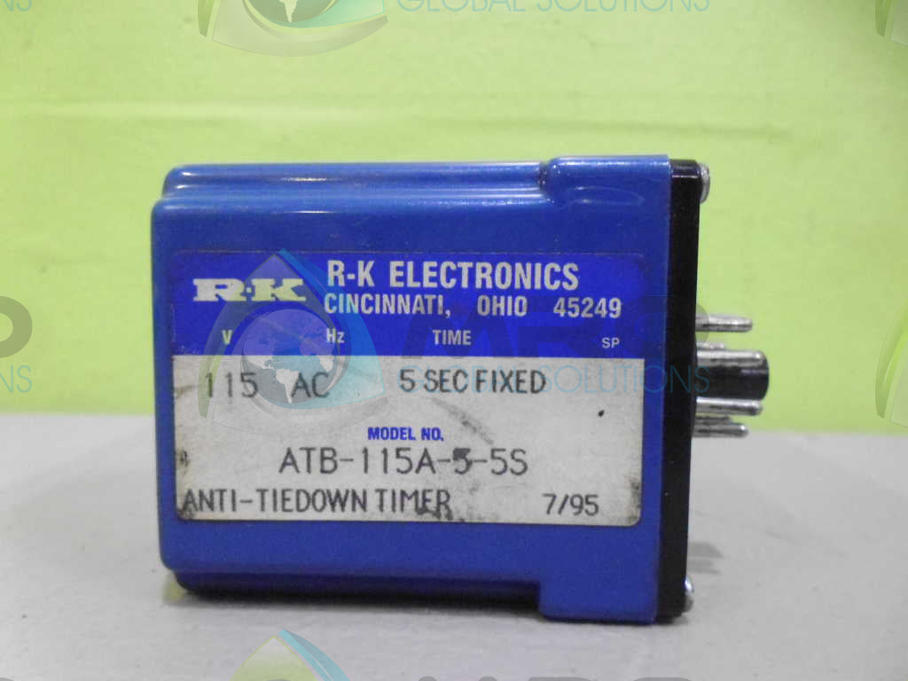 R-K ELECTRIC ATB-115A-5-5S ANTI-TIEDOWN TIMER 5 SEC 115 AC *USED*