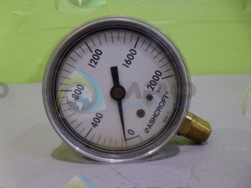 ASHCROFT 0838 PRESSURE GAUGE 0-2000 PSI*USED*