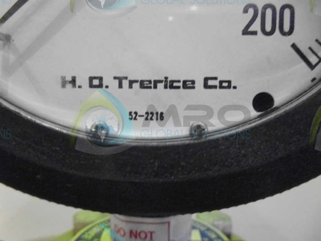 TRERICE 52-2216 PRESSURE GAUGE 0-200 PSI (AS PICTURED) *USED*