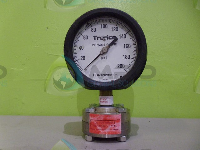 TRERICE 52-2216 PRESSURE GAUGE 0-200 PSI (AS PICTURED) *USED*