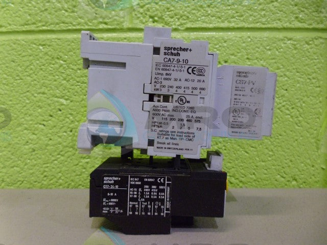 SPRECHER+SCHUH CA7-9-10 CONTACTOR WITH ACCESSORIES *USED*