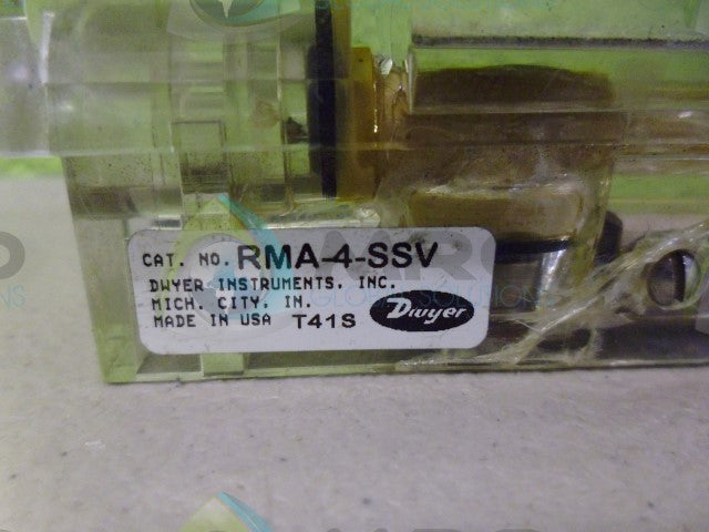 DWYER RMA-4-SSV AIR FLOW METER .2-5 SCFH (AS PICTURED) *USED*