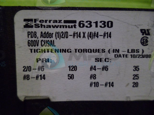 FERRAZ 63130 FUSE HOLDER *USED*