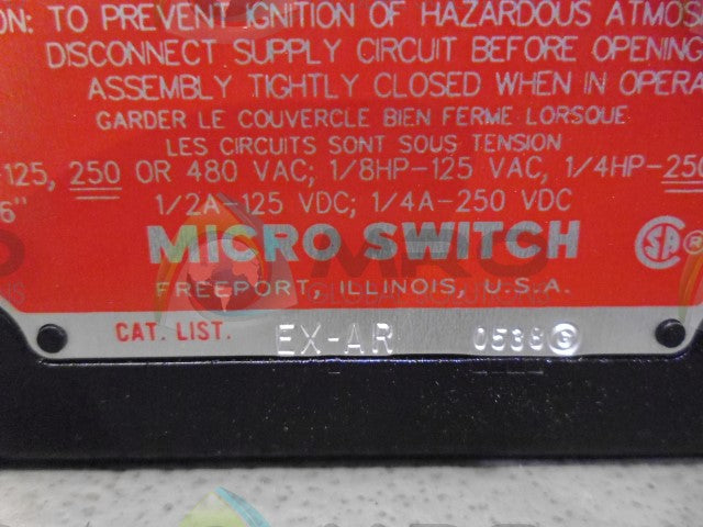 MICROSWITCH EX-AR EXPLOSION PROOF SWITCH *NEW NO BOX*