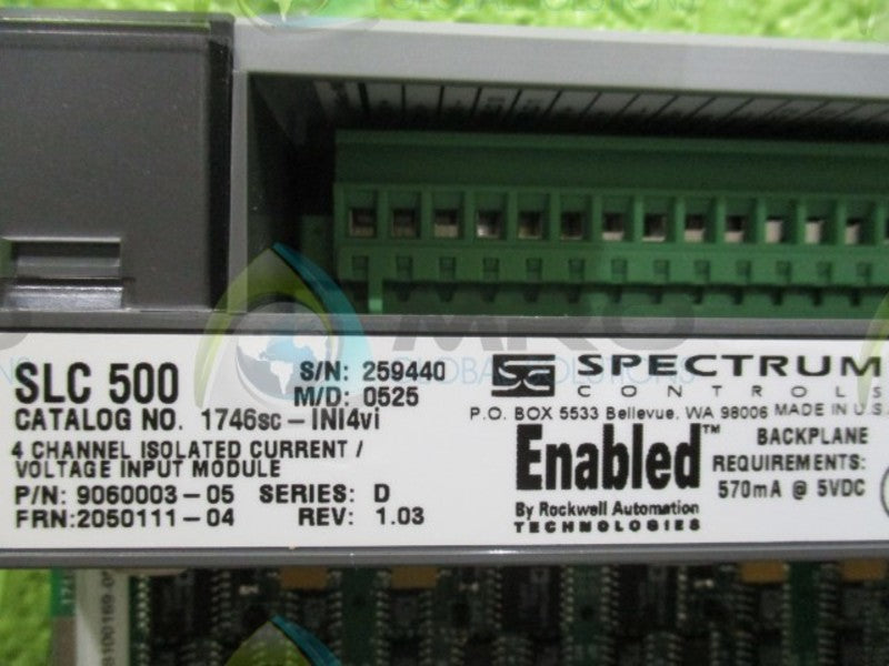 SPECTRUM CONTROLS 1746SC-INI4VI SER. D INPUT MODULE *NEW NO BOX*