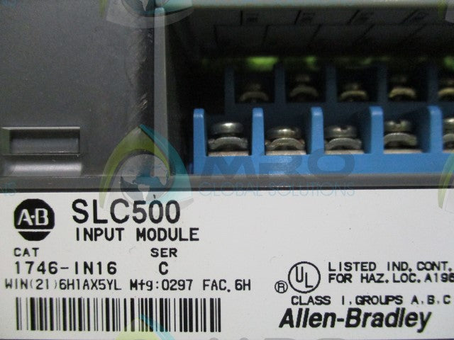 ALLEN BRADLEY SLC 500 1746-IN16 SER. C INPUT MODULE *NEW NO BOX*