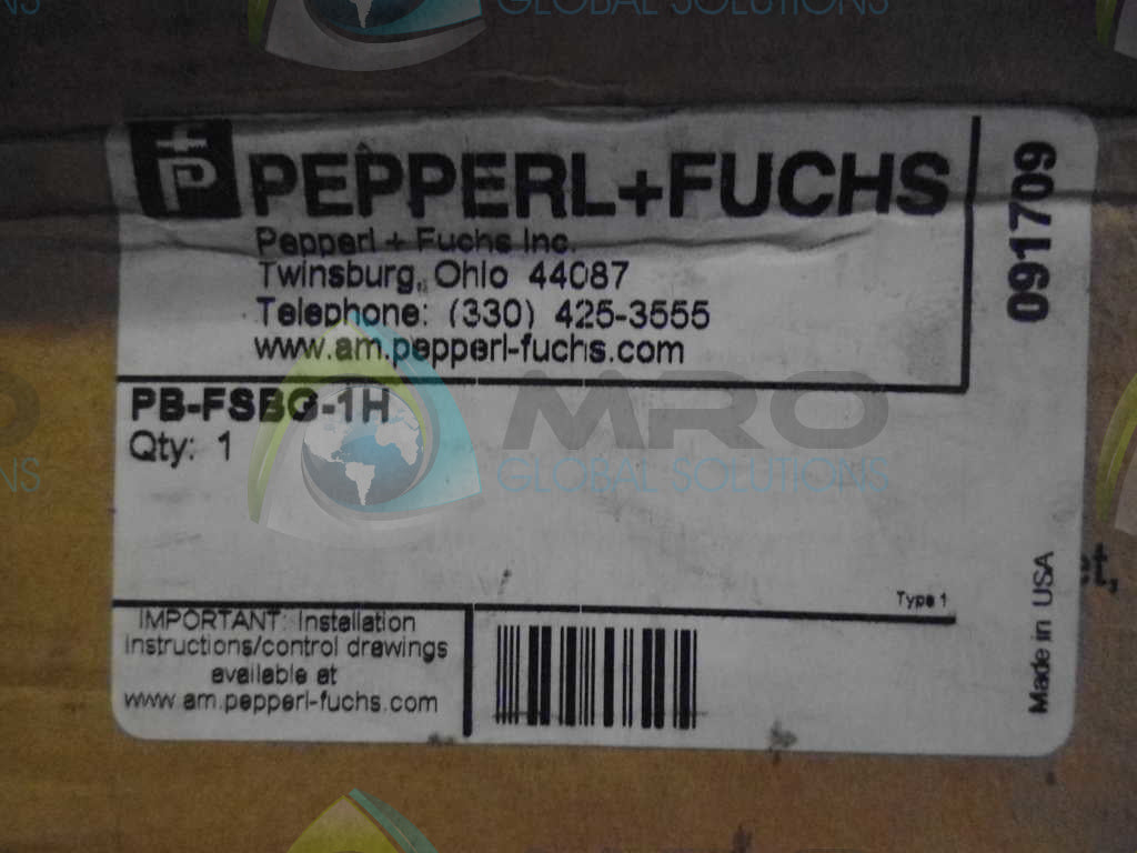 PEPPERL+FUCHS PB-FSBG-1H SENSOR *NEW IN BOX*