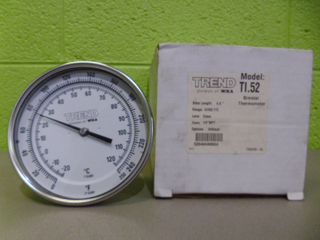 TREND 52040A006G4 0/250 BIMETAL THERMOMETER *NEW IN BOX*