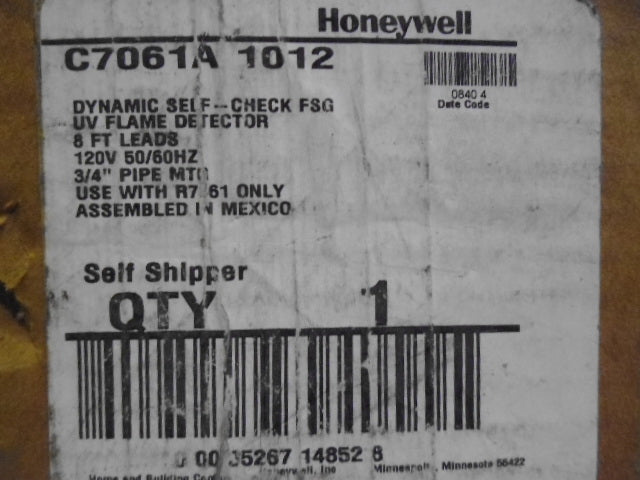 HONEYWELL C7061A1012 FLAME DETECTOR *NEW IN BOX*
