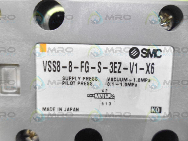 SMC VSS8-8-FG-S-3EZ-V1-X6 SOLENOID VALVE *NEW NO BOX*