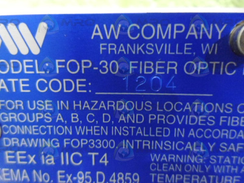 AW COMPANY FOP-30 FIBER OPTIC TRANSMITTER *NEW NO BOX*