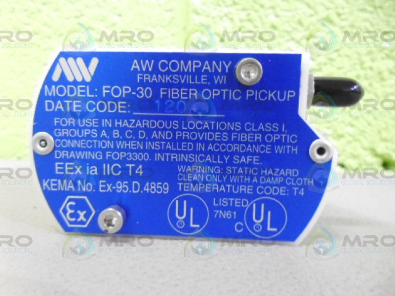 AW COMPANY FOP-30 FIBER OPTIC TRANSMITTER *NEW NO BOX*