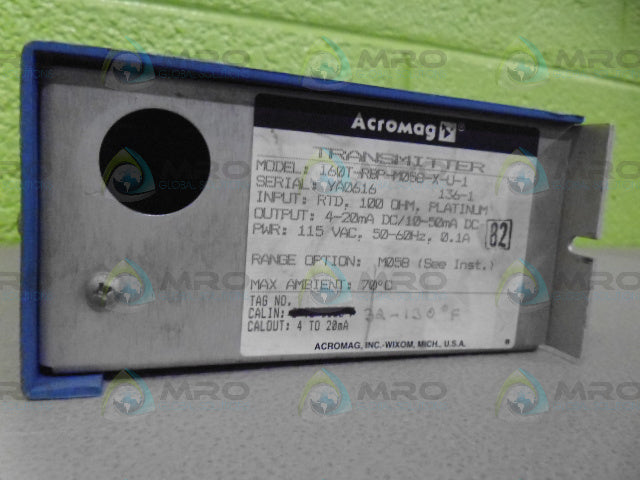 ACROMAG 160T-RBP-M058-X-U-1 TRANSMITTER *USED*
