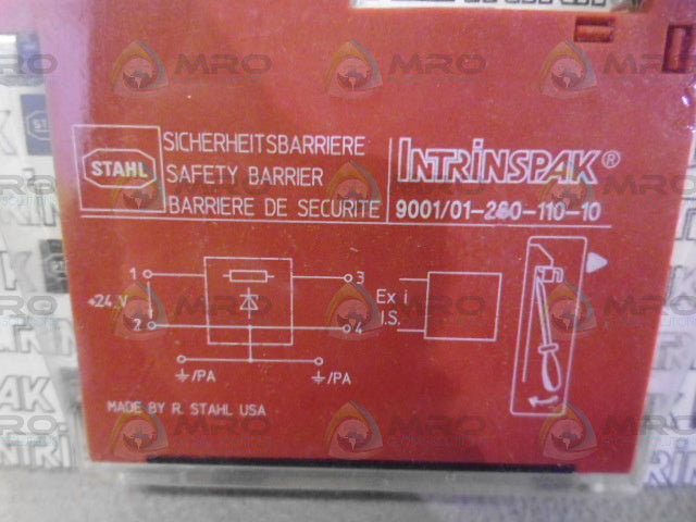 STAHL 9001/01-280-110-10 SAFETY BARRIER *NEW IN ORIGINAL PACKAGE*