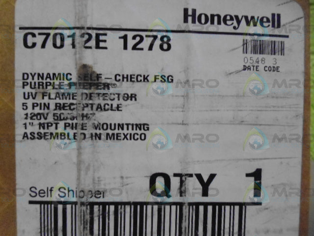 HONEYWELL C7012E1278 FLAME DETECTOR *NEW IN BOX*