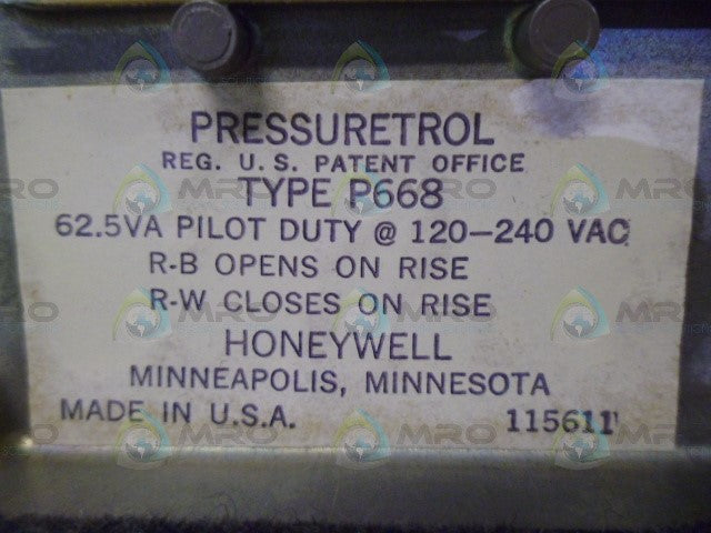 HONEYWELL P668A1038 PRESSURE CONTROL *NEW IN BOX*