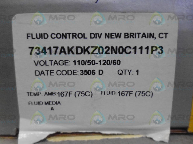 PARKER 73417AKDKZ02N0C111P3 SOLENOID VALVE *NEW IN BOX*