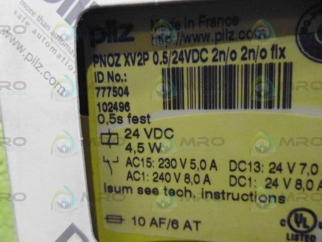 PILZ PNOZXV2P0.5/24VDC2N/O2N/OFIX SAFETY RELAY *NEW IN BOX*