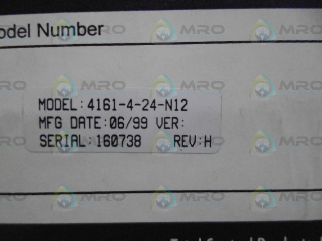 TOTAL CONTROL 4161-4-24-N12 PANEL DISPLAY *NEW IN BOX*