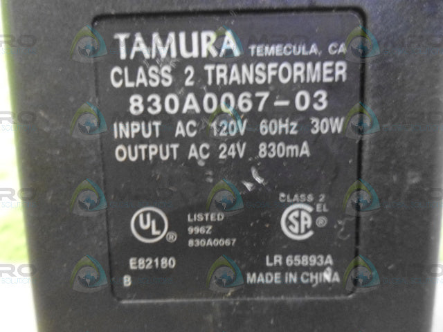 TUMARA 830A0067-03 CLASS 2 TRANSFORMER *NEW NO BOX*