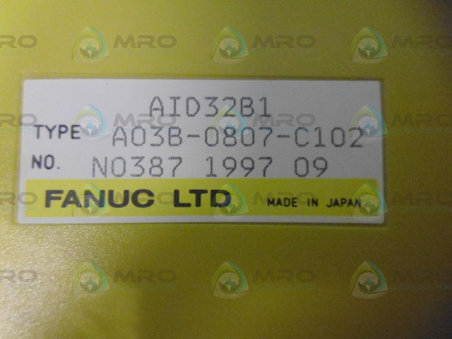 FANUC A03B-0807-C102 INPUT MODULE *NEW NO BOX*