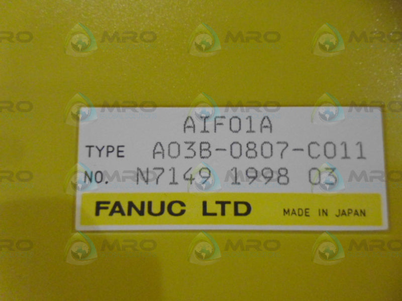 FANUC A03B-0807-C011 I/O INTERFACE MODULE *NEW NO BOX*