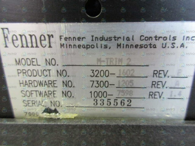 FENNER M-TRIM 2 3200-1602 DIGITAL MOTOR CONTROLLER  *USED*