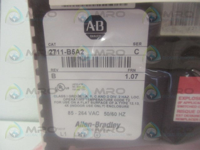 ALLEN BRADLEY 2711-B5A2 SER. C F/W 1.07 (REMAN)*NEW IN BOX*