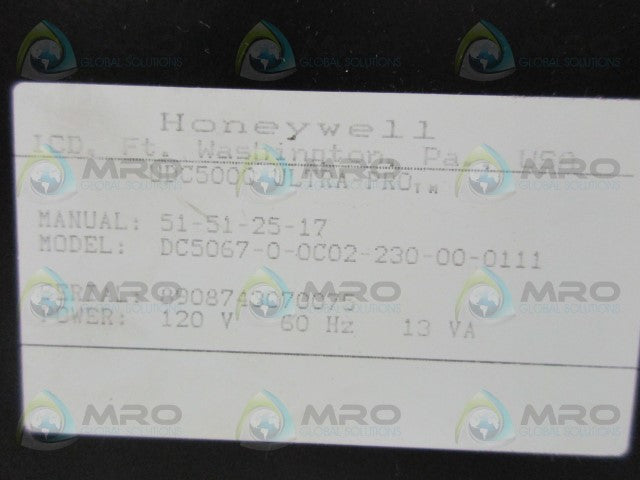 HONEYWELL DC5067-0-0C02-230-00-0111 TEMPERATURE CONTROLLER *NEW IN BOX*