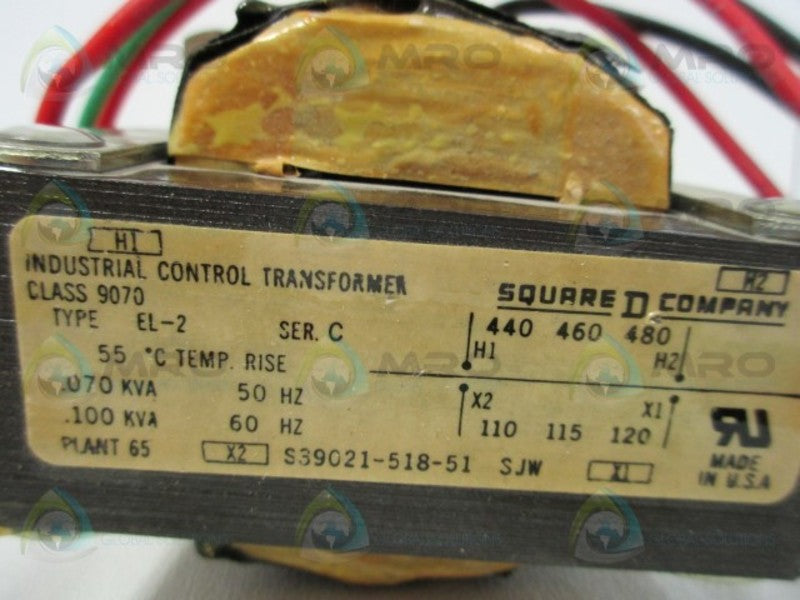 SQUARE D 9070-EL-2 TRANSFORMER *NEW NO BOX*