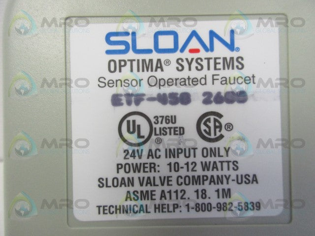 SLOAN ETF1006A SENSOR OPERATED FAUCET *NEW IN BOX*