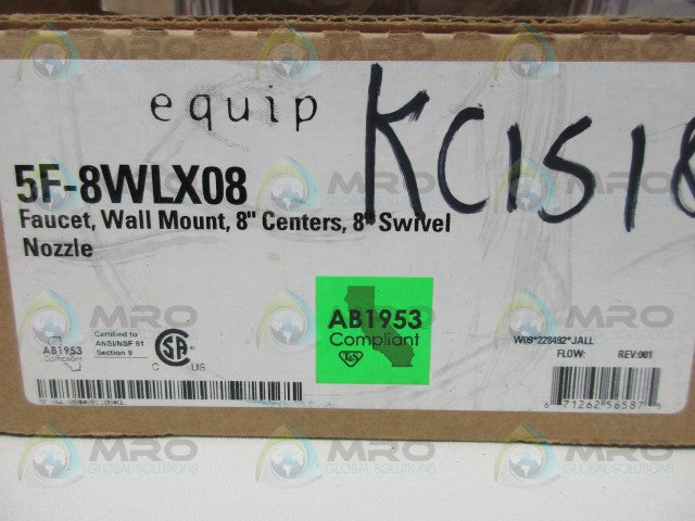 T&S 5F-8WLX08 EQUIP FAUCET *NEW IN BOX*