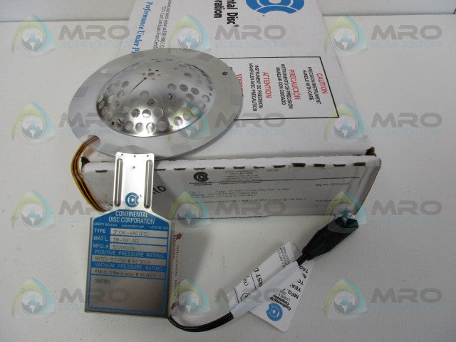 CONTINENTAL DISC 3" CAL-VAC RUPTURE DISC *NEW IN BOX*