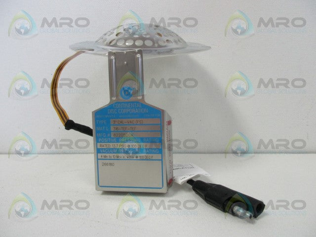 CONTINENTAL DISC 3" CAL-VAC RUPTURE DISC *NEW IN BOX*