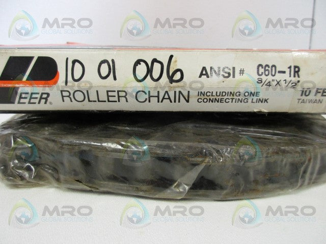 PEER C60-1R 10FT ROLLER CHAIN *NEW IN BOX*