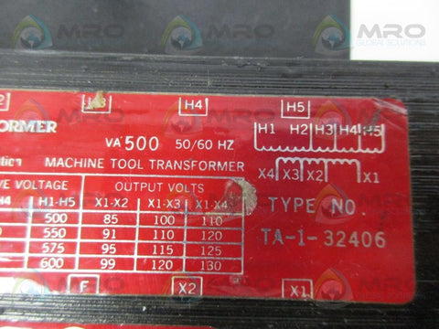 ACME TA-1-32406 MACHINE TOOL TRANSFORMER *USED*