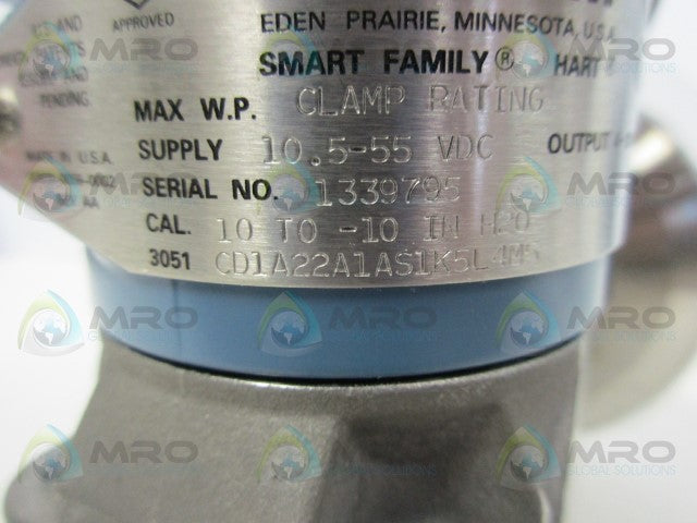 ROSEMOUNT CD1A22AS1K5L4M5 PRESSURE TRANSMITTER *USED*
