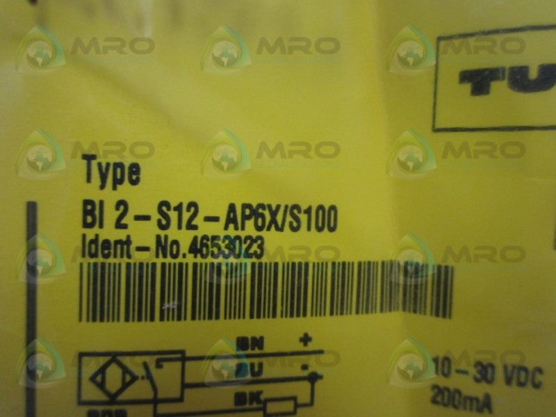 TURCK Bi2-S12-AP6X/S100 PROXIMITY SENSOR *NEW IN FACTORY BAG*